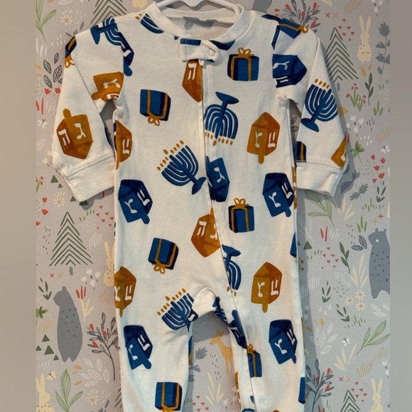 Carter's Other - Carter’s 6-9 Month Double Zip Footie Hanukkah Pajamas